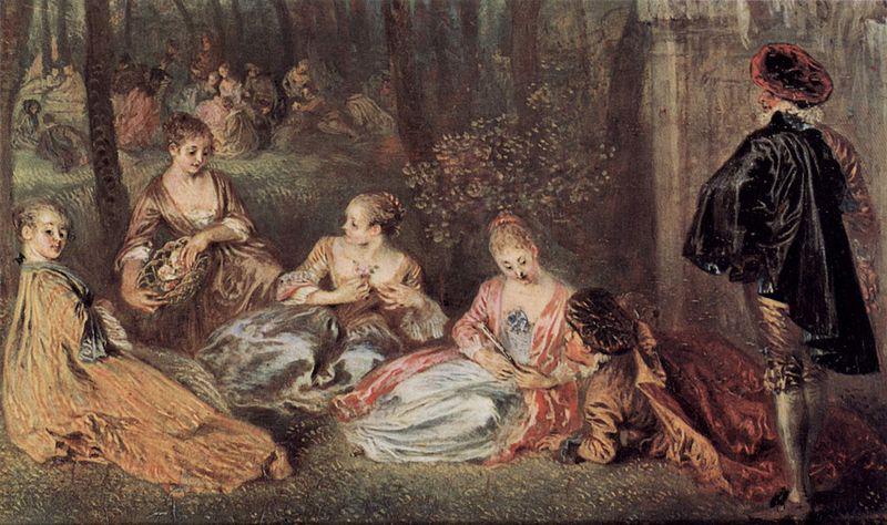 Jean-Antoine Watteau Die Champs elysses, Detail oil painting image